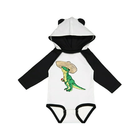 

Inktastic Cinqo De Mayo Baby Rex in Sombero Gift Baby Boy or Baby Girl Long Sleeve Bodysuit