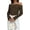 Coffee, variant on Women's Long Sleeve Off Shoulder Tunic Sweater Fall Winter Sexy Ribbed Knit Slim Fit Crop Tops
