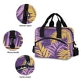 thumbnail image 5 of Lunch Bag Portable Crossbody Meal Bag Cooler Bag Insulated Lunch Bag Food Bag Handheld & Crossbody Design Super Cool Purple Leaf, 5 of 6