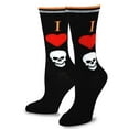 thumbnail image 6 of TeeHee Halloween Kids Cotton Fun Crew Socks 4-Pair Pack (12-24 Months, Skull Stripe), 6 of 6