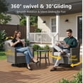 thumbnail image 3 of Bellefurn Outdoor Wicker Rocking Chair Patio Swivel Chairs Set of 2,Patio Swivel Rocker Rattan Furniture Sets for Outdoor Porch Deck Garden Backyard, 3 of 10