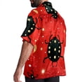 thumbnail image 3 of Seven Starred Ladybird Men's Short Sleeve Printed Poplin Shirt with Spread Collar Tops - Casual Button Down Summer Beach Shirt for Men and Women, 3 of 6