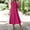 Hot Pink, variant on Sentmoon Plus Size Maxi Dress Travel Short Sleeve V Neck Ladies Dresses Solid Color Breathable Regular Fit Formal Dresses for Women Beach Vacation Essentials for Pool and Beach Party XL