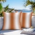 thumbnail image 3 of Burnt Orange Ombre Throw Pillow Covers 20x20 Inch Set of 2, Abstract Art Modern Orange Gradient Waterproof Outdoor Pillow Covers, Decorative Cushion Pillowcases for Couch, Sofa, Bed, Garden, Patio, 3 of 9