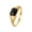 Gold Black Stone, variant on Women's Stainless Steel Square Cut Gemstone Signet Ring Crystal Gold Plated Wedding Pinky Rings Gold Purple Stone Size 6