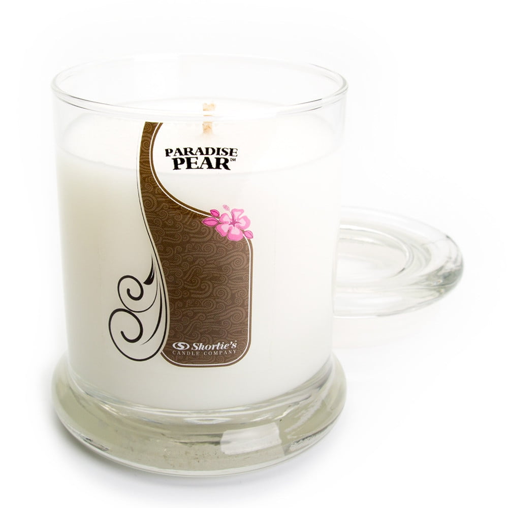Paradise Pear Candle Medium White 10 Oz. Highly Scented Jar Candle