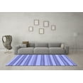 thumbnail image 3 of Ahgly Company Machine Washable Indoor Rectangle Solid Blue Modern Area Rugs, 2' x 4', 3 of 4