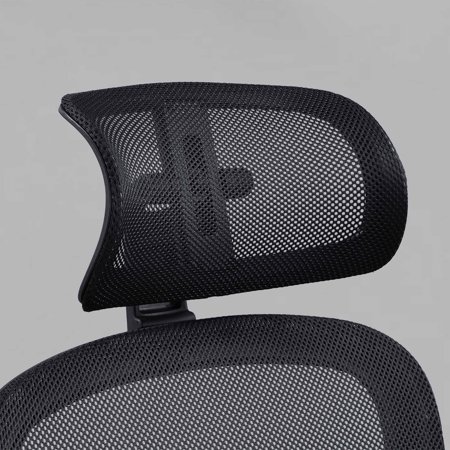 MAINSTAYS ERGONOMIC OFFICE CHAIR WITH ADJUSTABLE HEADREST, BLACK FABRIC, 275LB CAPACITY
