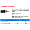 thumbnail image 2 of Water Temperature Sensor - Compatible with 2013 - 2017 BMW 750i xDrive Base 4.4L V8 2014 2015 2016, 2 of 2