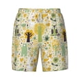 thumbnail image 4 of Lsque Mens Swim Trunks Animal Tree Pattern - Bathing Suit Compression Liner - Beach Swim Shorts Swimwear - (S-3XL) - Stretch Quick Dry -Small, 4 of 9