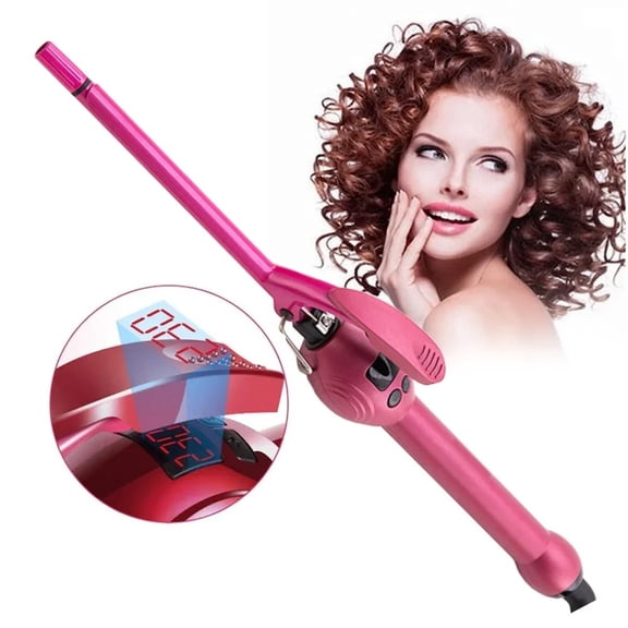 VoluVibe Hair Curling Iron Wand Curling Wand Small Barrel Hair Curler, 9mm, Thin, 3/8, Skinny, Professional, Super Tourmaline Ceramic Barrel, Small Tongs, for Short and Long Hair