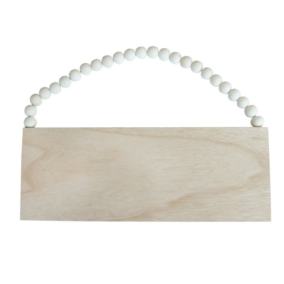 Hello Hobby Unfinished Wood Rectangular Surface with Beaded Wooden Handle for Crafts