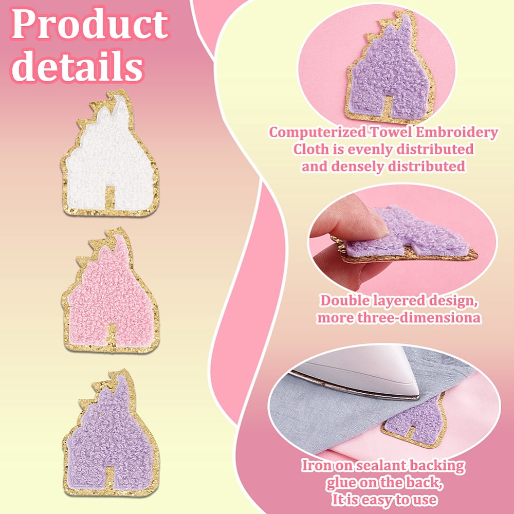 42pcs Chenille Patches Chenille Iron on Embroidered Patches Cute Self Adhesive Letter Patches Heart Patches Stick on Fabric Patches