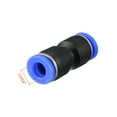 thumbnail image 2 of 5pcs Push to Connect Fittings 6mm or 15/64" Straight Tube Fittings Blue, 2 of 5