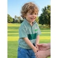 thumbnail image 4 of BemeyourBBs Kid Toddler Baby Boy Golf Outfit Baby Boy Jacket Toddler Golf Clothes Short Sleeve Lapel Quarter Zipper Shirt Top Infant First Birthday Outfit Spring Summer Golf Coat, 4 of 9