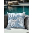 thumbnail image 3 of Outdoor Pillows Waterproof, Blue Palm Leaf Throw Pillows with Inserts Included, Summer Coastal Botanical Tropical Indoor Outdoor Decorative Lumbar Pillow for Bed/Couch/Patio 18"x18", 1Pcs, 3 of 7