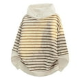 thumbnail image 3 of Chiccall Men's Fleece Hoodies Oversized Thickened Striped Gradient Stylish Hooded Sweatshirts, 3 of 8