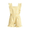 thumbnail image 4 of Jumpsuit for Girls Size 11-12Y Kids Sleeveless Square Neck Gingham Ruffle Jumpsuit with Pockets Summer Outfit Baby Rompers Girl, 4 of 4