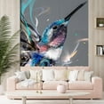 thumbnail image 3 of Idea4wall 3pcs Colorful Painted hummingbird Stick Wallpaper Removable Wall Murals Large Wall Stickers for Home Decoration, 96"x72", 3 of 5