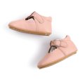 thumbnail image 6 of AJTQTH Toddler Shoes Cute Solid Color Sneakers Non-Slip Hook and Loop Closure Walking Shoes Baby Girls Soft Soled Faux Leather Shoes First Walkers Summer Shoes Pink 13, 6 of 7