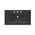 thumbnail image 3 of 30" Vanity Top Bathroom Sink With 3 Holes in Matte Black, 3 of 8