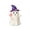 Purple,#081, variant on Wizard Ghost Resin Figurine, Star Magic Wand Ghost with Striped Witch Hat Statue Halloween Tiered Tray Table Decor
