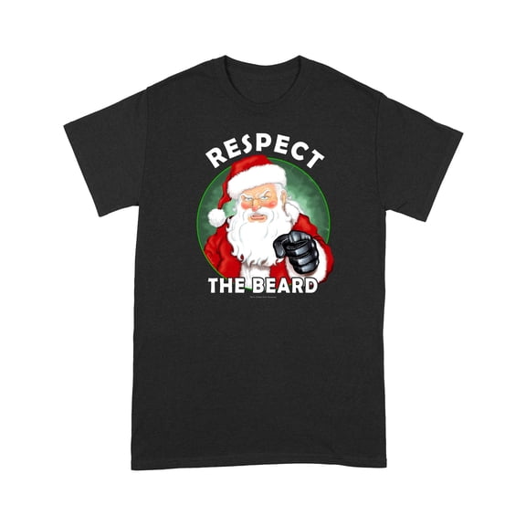 Respect The Beard Santa Claus Funny Christmas T-Shirt