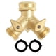 thumbnail image 1 of Conector en Y de agua de latón, conexión hermética, resistente a altas temperaturas, divisor de grifo de 2 vías, tipo A, 1 of 5