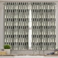 thumbnail image 7 of Ambesonne Black and White Valance & Curtain 3 Pcs Set, Butcher Dream Print, 55"x36", Coconut Charcoal Grey, 7 of 7