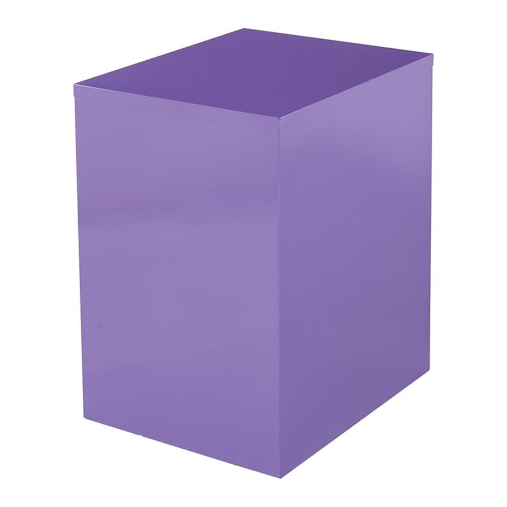 Osp Designs 3 Drawer Vertical Metal Lockable Filing Cabinet, Purple