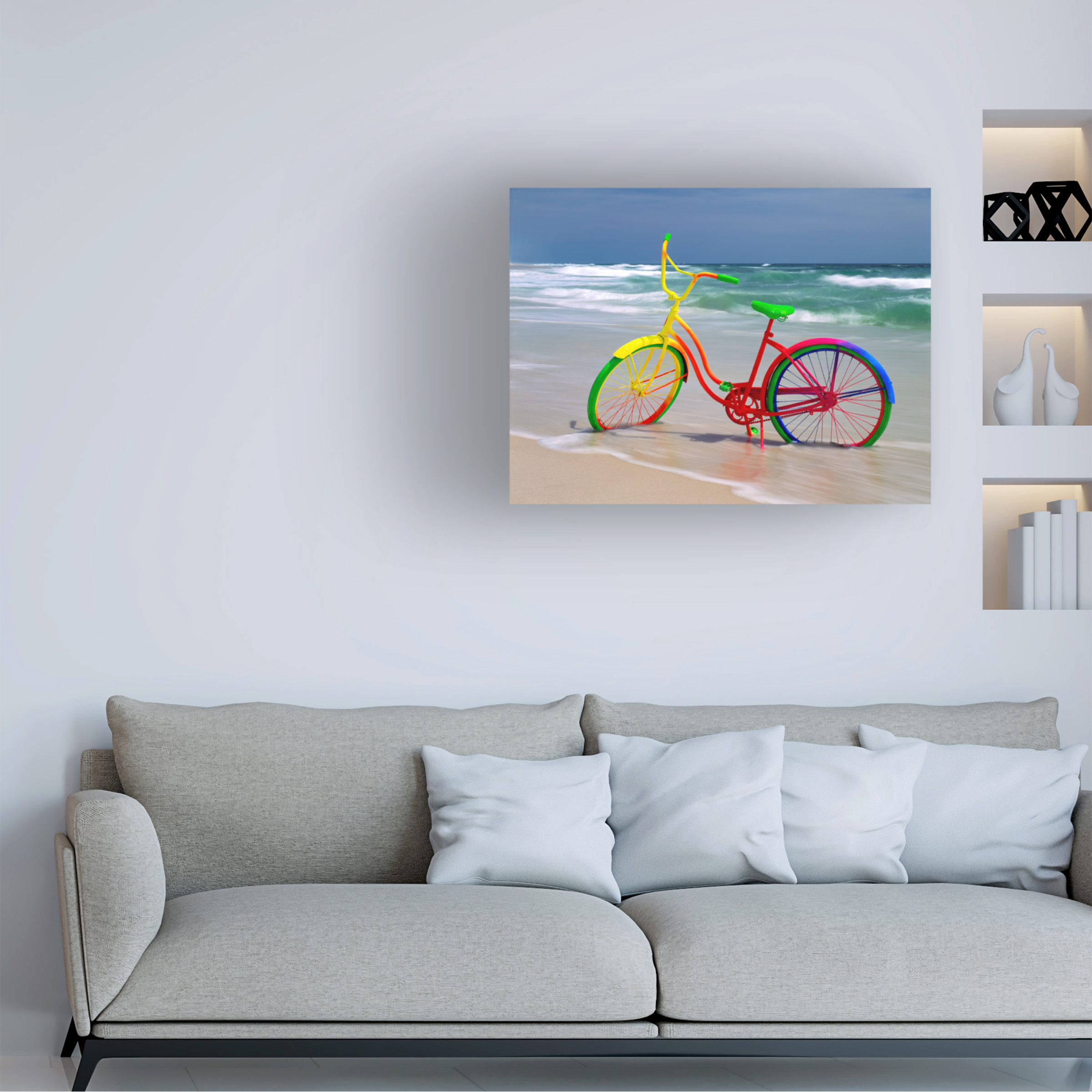 Trademark Fine Art 'Rainbow Bike' Canvas Art by Mike Jones Photo