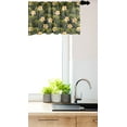thumbnail image 3 of Ambesonne Floral Valance Pack of 2, Palm Leaves Summer Flowers, 54"X18", Olive Green Peach, 3 of 4