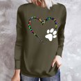 thumbnail image 2 of Womens Valentine's Day Sweatshirts Valentine's Day Color Love Print Loose Shirts Long Sleeve Round Neck Casual Pullover Blouses Tops, 2 of 4