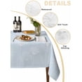 thumbnail image 5 of Blue Dandelion Rectangle Tablecloth, Spring Modern Minimalist Country Flower Waterproof & StainResistant Tablecloth, Washable Oil-proof Table Cover for Dining/Party/Wedding/Camping/Buffet 60x84 In, 5 of 9