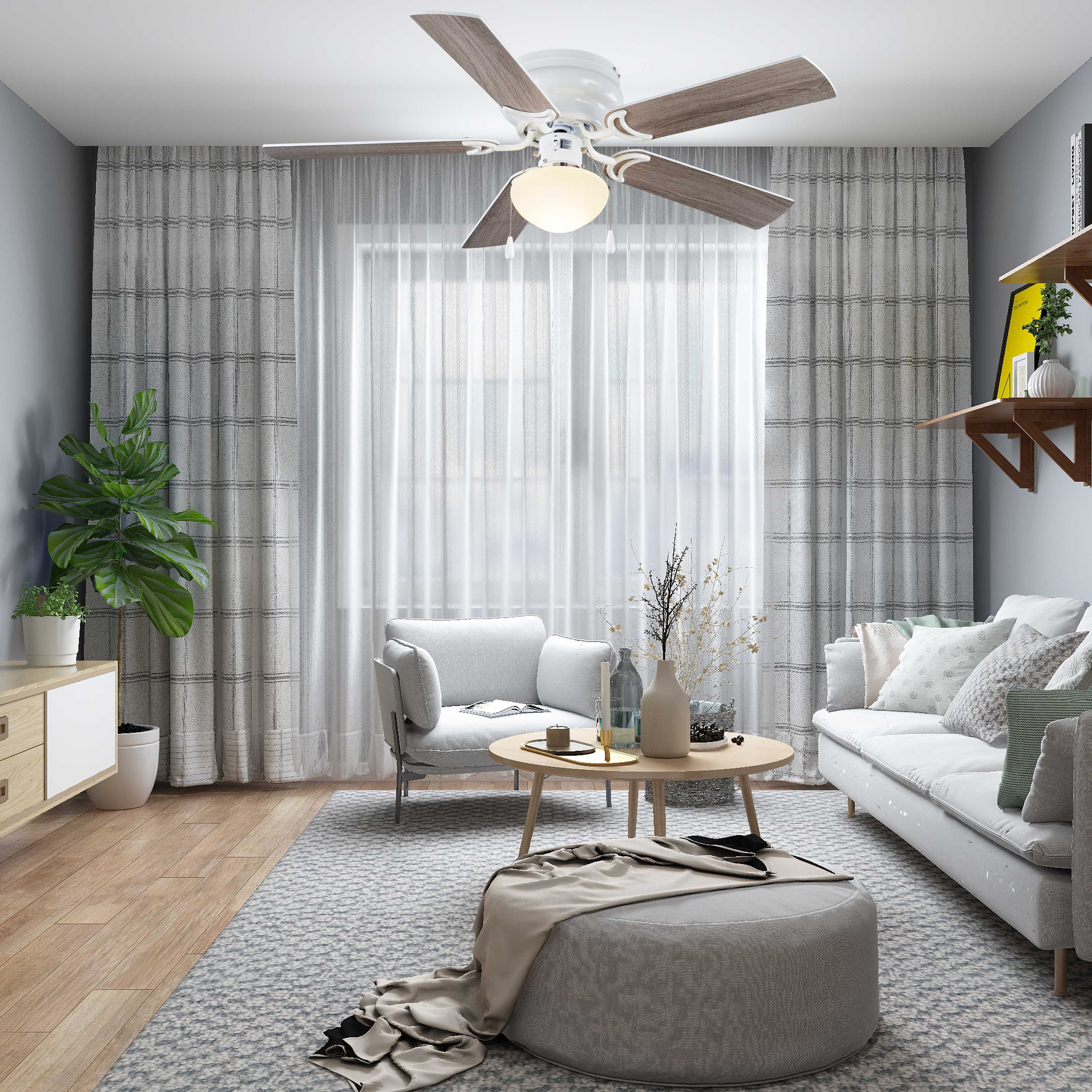 Mainstays 44" Indoor Hugger Ceiling Fan  White