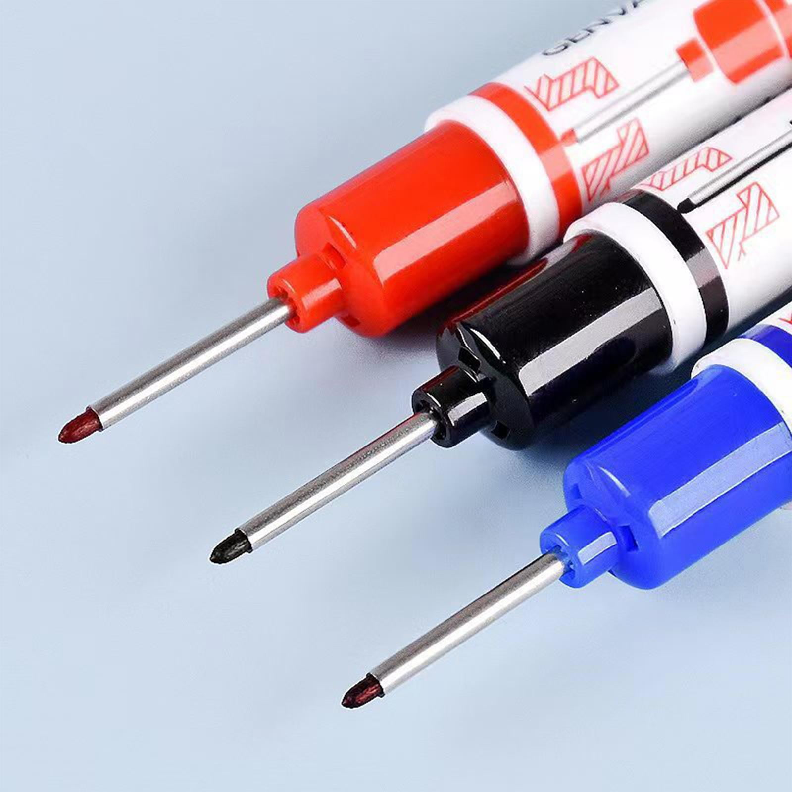  SIPA 3 Pcs 3 lor 30mm Long Nose Marker Permanent Waterproof  Pens 1-18,Black Blue Red Home Deration nruction Hareware Accessories  Processing, Car, Book Shelf Mark (Multilor) : Office Products