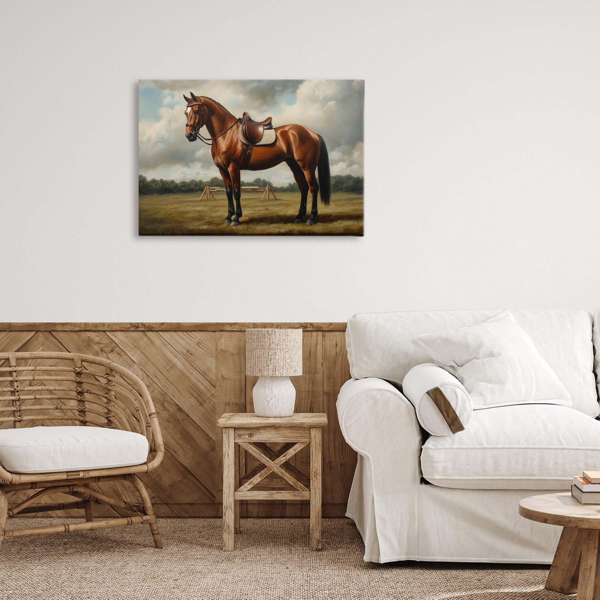Stupell Industries Red Mare in Pastoral Landscape Canvas Wall Art, design by Petal Prints Design