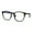 Black, variant on Keyhole Horn Rim Blue Violet Light Blocking Vision Protection Eyeglasses Black