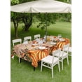 thumbnail image 3 of Outdoor Tablecloth with Umbrella Hole and Zipper, Orange Yellow Pumpkin Rectangle Table Cloth 60x120 Inch Waterproof Tablecloth, Thanksgiving Botanical Wooden Leaves Fall Picnic Table Cover for Patio, 3 of 7