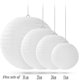 thumbnail image 2 of 20 Pcs White Round Paper Lanterns With Wire Ribbing, Different Sizes, 2 of 4