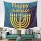 thumbnail image 5 of Tapiz Colgante De Pared De Poliéster, Decoración Del Hogar De Hanukkah, Tapiz Impreso Único Para El Hogar Para Dormitorio, Sala De Estar, Regalo De Fiesta Monstrate HA027037-04, 5 of 6