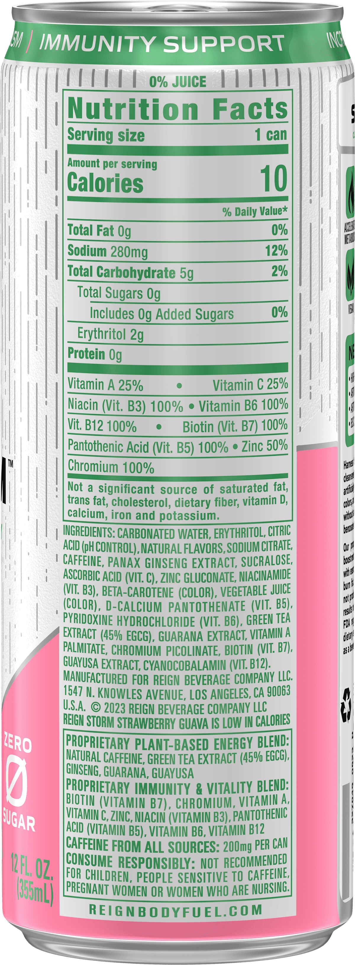 Reign Storm Clean Energy, Guava Strawberry, 1 Count, 12 fl oz