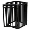thumbnail image 5 of TRIXIE 4-Panel Foldable Wood Freestanding Pet Gate, Walk Thru Door, Expands to 80", Brown, 5 of 7