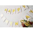 thumbnail image 5 of Pancarta De Feliz Cumpleaños, Banderines Dorados Blancos Brillantes, Suministros De Fiesta Para Decoraciones De Fiesta De Cumpleaños, 13 Piezas, 5 of 5