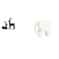 thumbnail image 1 of Elegante colección de esculturas de animales de resina, ciervo y de cerámica para sala de estar, estudio, balcón, estantería, decoración de m, 1 of 8