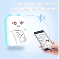 thumbnail image 2 of Impresora Fotografias Mini Portátil Térmica Bluetooth 10 Rol Blanco Azul, 2 of 5