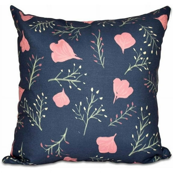 Simply Daisy 16" x 16" Spring Blooms Floral Print Pillow, Navy