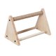 thumbnail image 2 of Soporte de madera para loros, triángulo de ejercicio, juguete interactivo para masticar, palo de pie Caqui claro, 2 of 9
