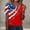 A1259 Red, variant on Xdegoge 4th Of July Patriotic T Shirt for Women USA American Flag Short Sleeve Henley V Neck Distressed Stars And Stripes Summer Independence Day Holiday Festive Graphic Tops
