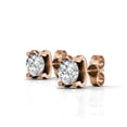thumbnail image 2 of Cate & Chloe Clara 18k Rose Gold Plated Stud Earrings with Swarovski Crystals Gift for Women, 2 of 7